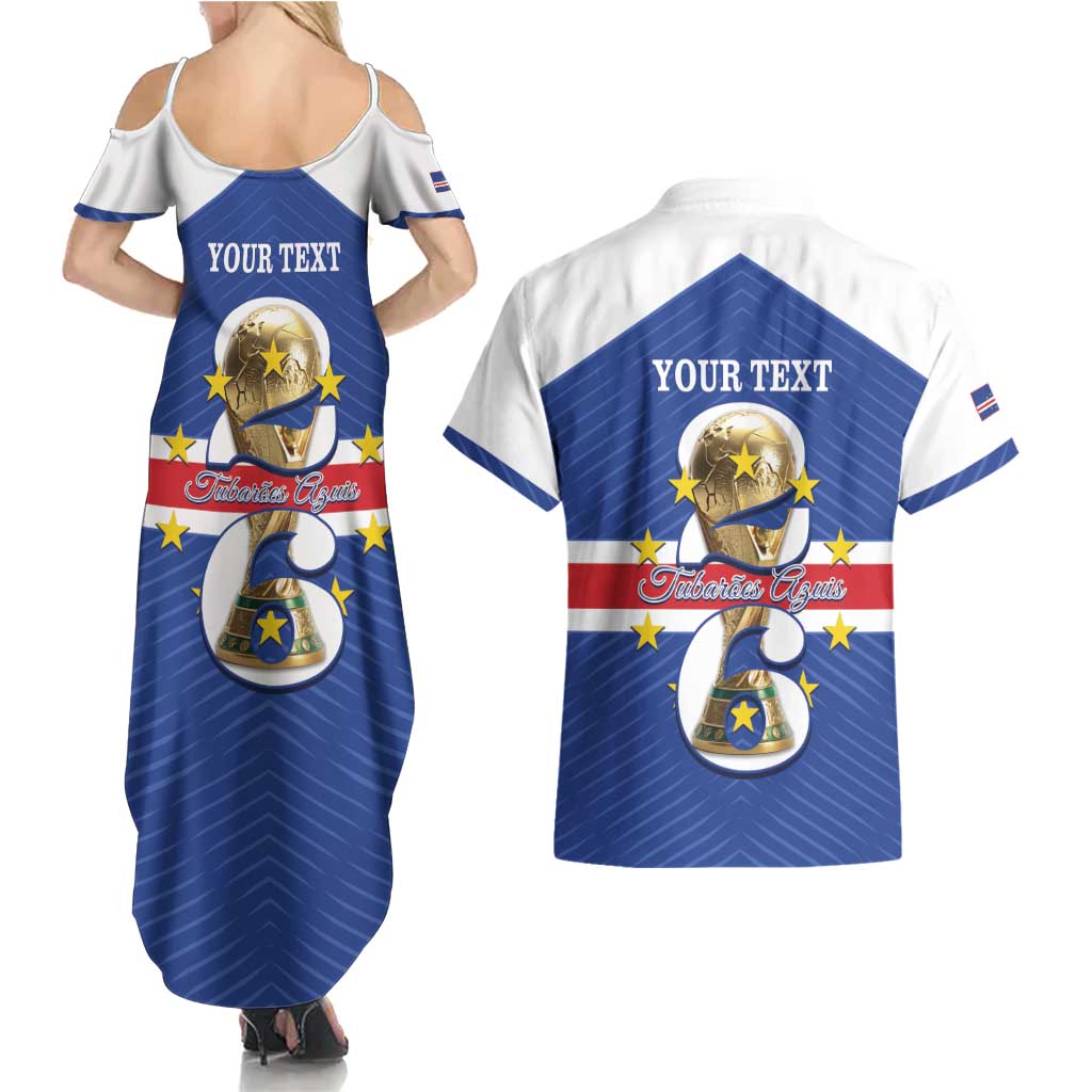 Personalized Cape Verde Football Couples Matching Summer Maxi Dress and Hawaiian Shirt 2026 Tubaroes Azuis First-ever World Cup - Wonder Print Shop