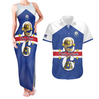 Personalized Cape Verde Football Couples Matching Tank Maxi Dress and Hawaiian Shirt 2026 Tubaroes Azuis First-ever World Cup - Wonder Print Shop
