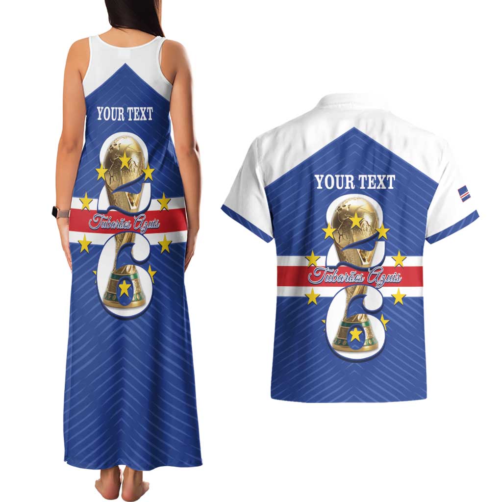 Personalized Cape Verde Football Couples Matching Tank Maxi Dress and Hawaiian Shirt 2026 Tubaroes Azuis First-ever World Cup - Wonder Print Shop