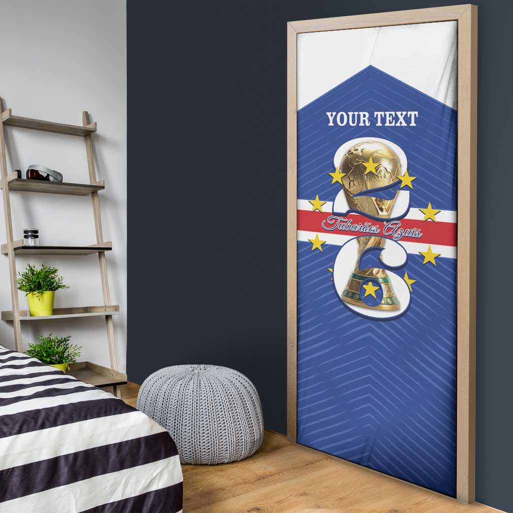 Personalized Cape Verde Football Door Cover 2026 Tubaroes Azuis First-ever World Cup - Wonder Print Shop