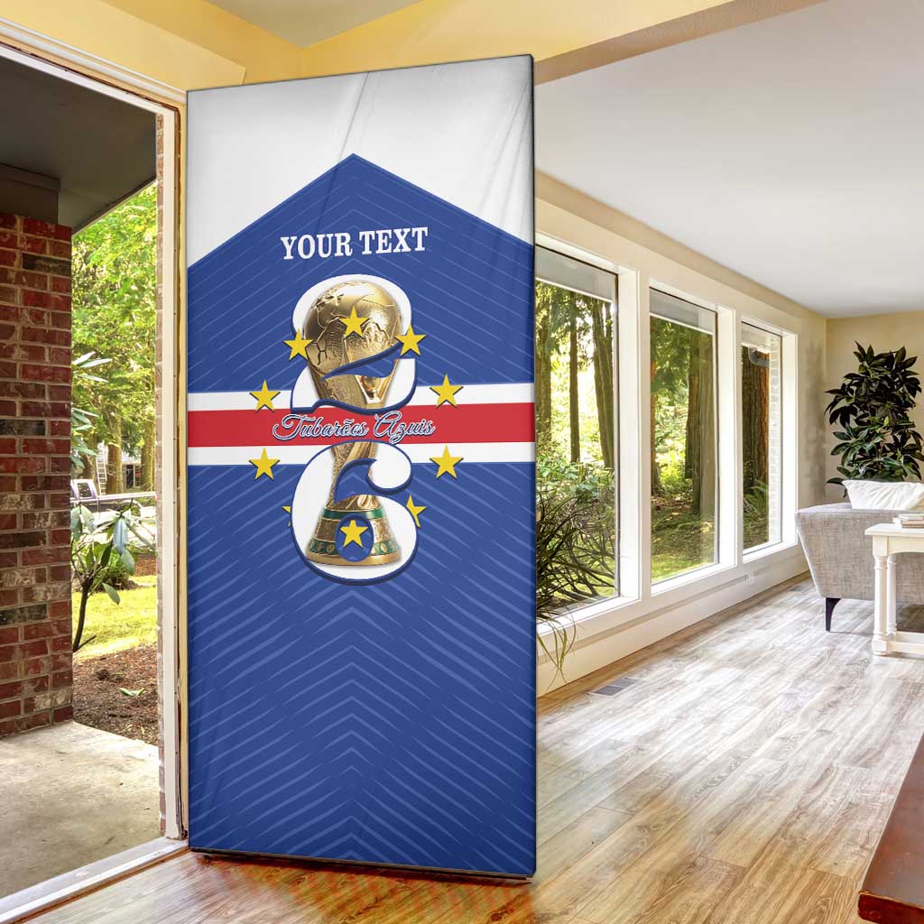 Personalized Cape Verde Football Door Cover 2026 Tubaroes Azuis First-ever World Cup - Wonder Print Shop
