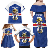 Personalized Cape Verde Football Family Matching Off Shoulder Maxi Dress and Hawaiian Shirt 2026 Tubaroes Azuis First-ever World Cup - Wonder Print Shop