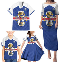 Personalized Cape Verde Football Family Matching Puletasi and Hawaiian Shirt 2026 Tubaroes Azuis First-ever World Cup - Wonder Print Shop