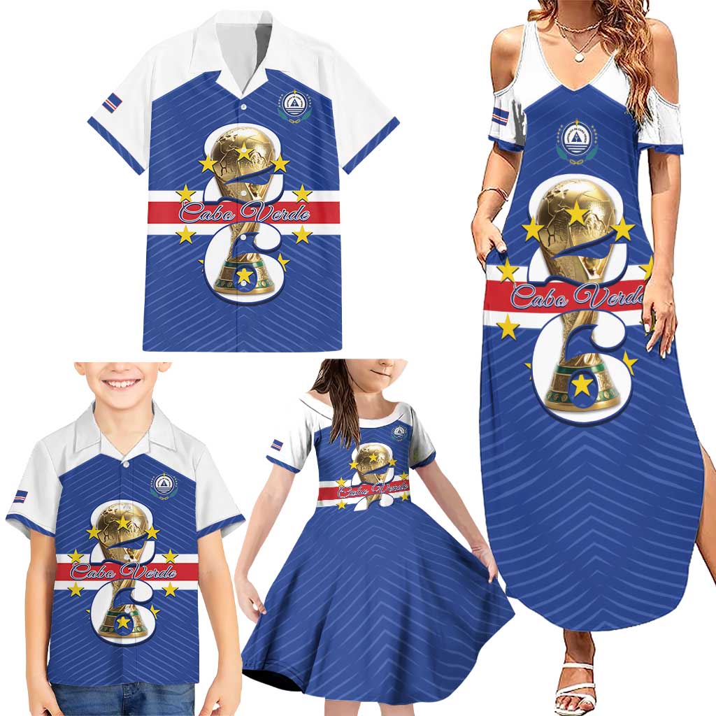 Personalized Cape Verde Football Family Matching Summer Maxi Dress and Hawaiian Shirt 2026 Tubaroes Azuis First-ever World Cup - Wonder Print Shop