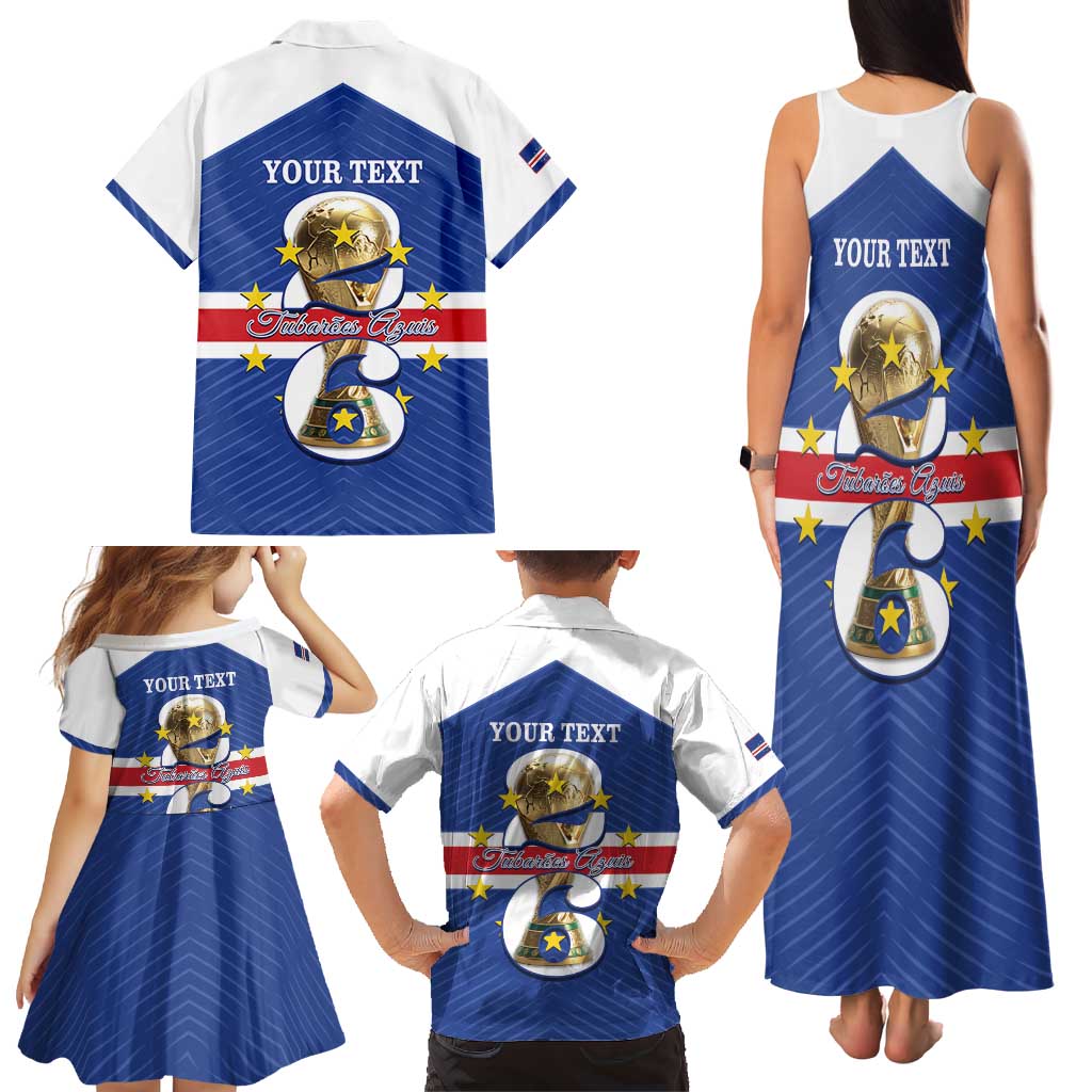 Personalized Cape Verde Football Family Matching Tank Maxi Dress and Hawaiian Shirt 2026 Tubaroes Azuis First-ever World Cup - Wonder Print Shop
