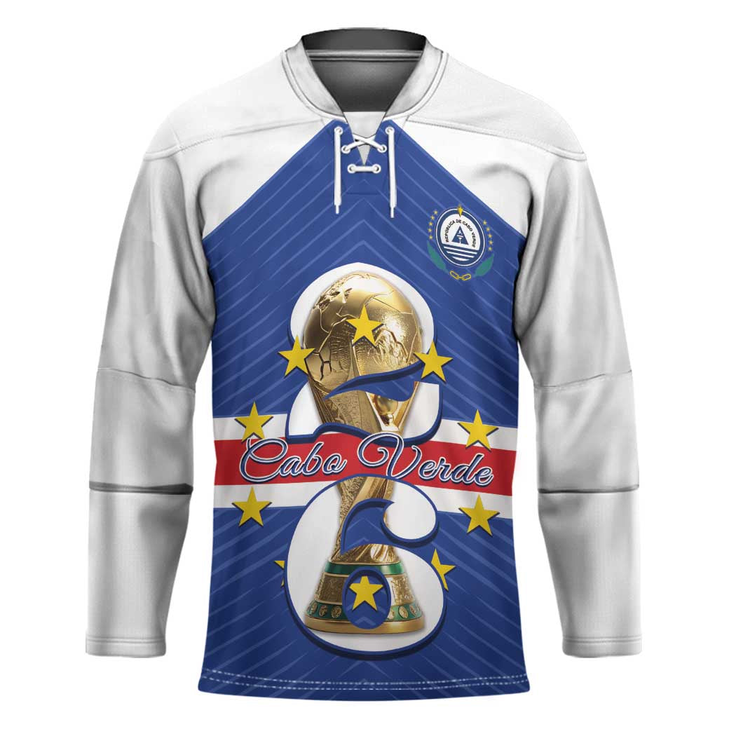 Personalized Cape Verde Football Hockey Jersey 2026 Tubaroes Azuis First-ever World Cup - Wonder Print Shop