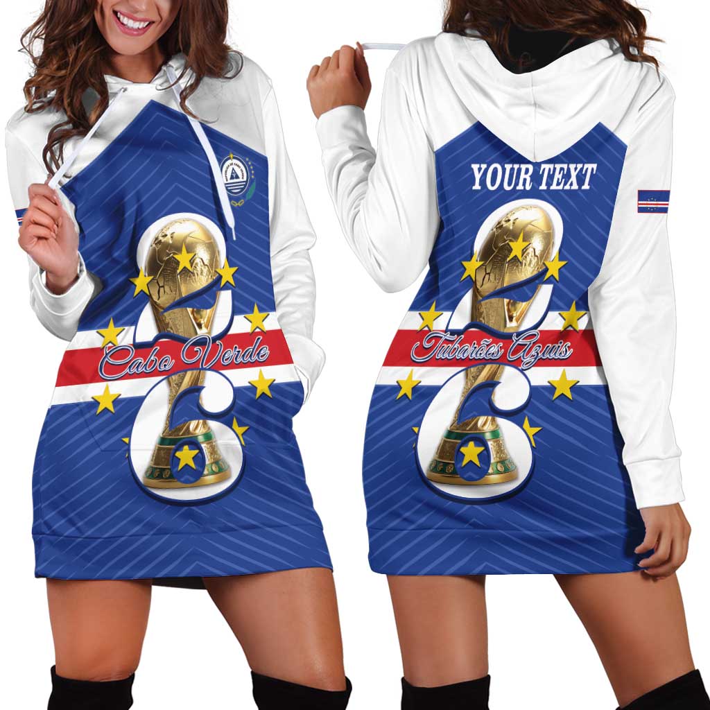 Personalized Cape Verde Football Hoodie Dress 2026 Tubaroes Azuis First-ever World Cup - Wonder Print Shop