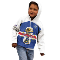 Personalized Cape Verde Football Kid Hoodie 2026 Tubaroes Azuis First-ever World Cup - Wonder Print Shop