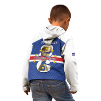 Personalized Cape Verde Football Kid Hoodie 2026 Tubaroes Azuis First-ever World Cup - Wonder Print Shop