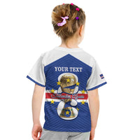 Personalized Cape Verde Football Kid T Shirt 2026 Tubaroes Azuis First-ever World Cup - Wonder Print Shop