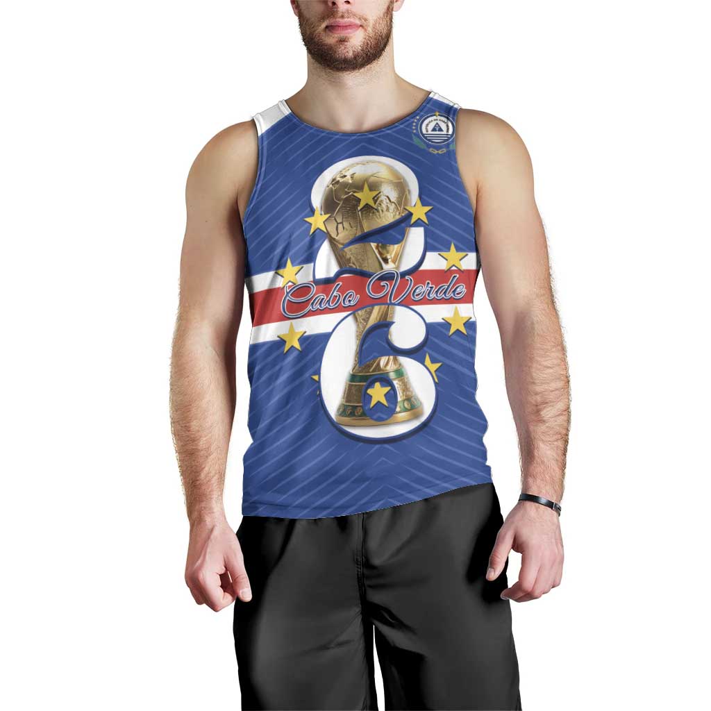Personalized Cape Verde Football Men Tank Top 2026 Tubaroes Azuis First-ever World Cup - Wonder Print Shop