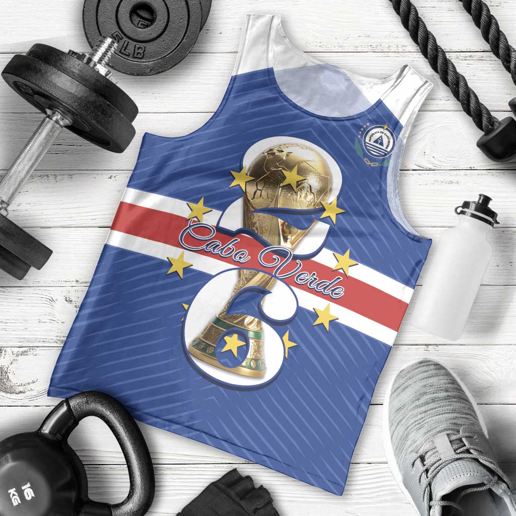 Personalized Cape Verde Football Men Tank Top 2026 Tubaroes Azuis First-ever World Cup - Wonder Print Shop