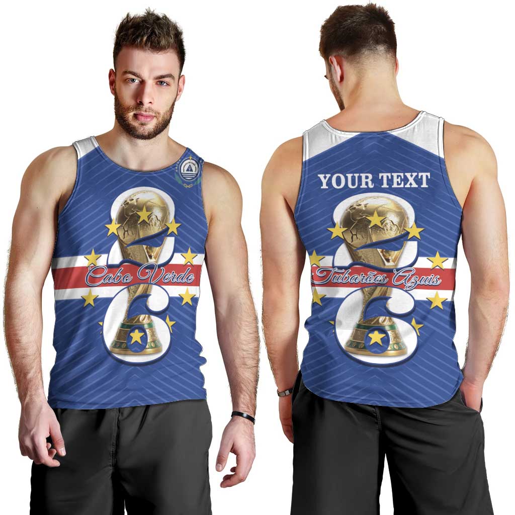 Personalized Cape Verde Football Men Tank Top 2026 Tubaroes Azuis First-ever World Cup - Wonder Print Shop