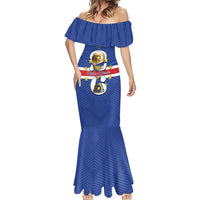 Personalized Cape Verde Football Mermaid Dress 2026 Tubaroes Azuis First-ever World Cup - Wonder Print Shop
