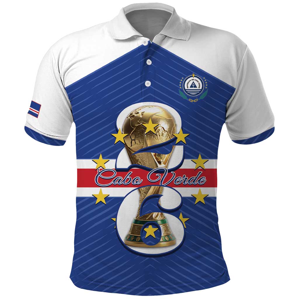 Personalized Cape Verde Football Polo Shirt 2026 Tubaroes Azuis First-ever World Cup - Wonder Print Shop