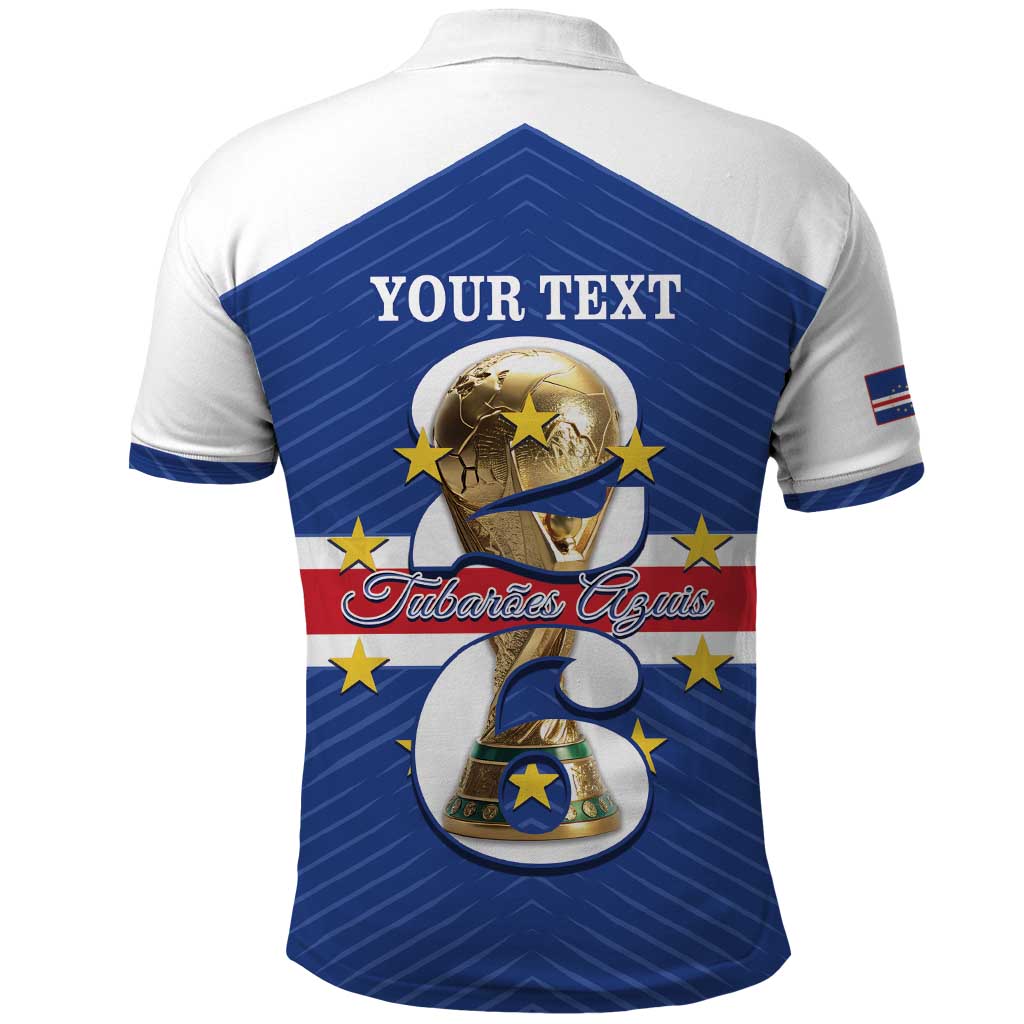 Personalized Cape Verde Football Polo Shirt 2026 Tubaroes Azuis First-ever World Cup - Wonder Print Shop