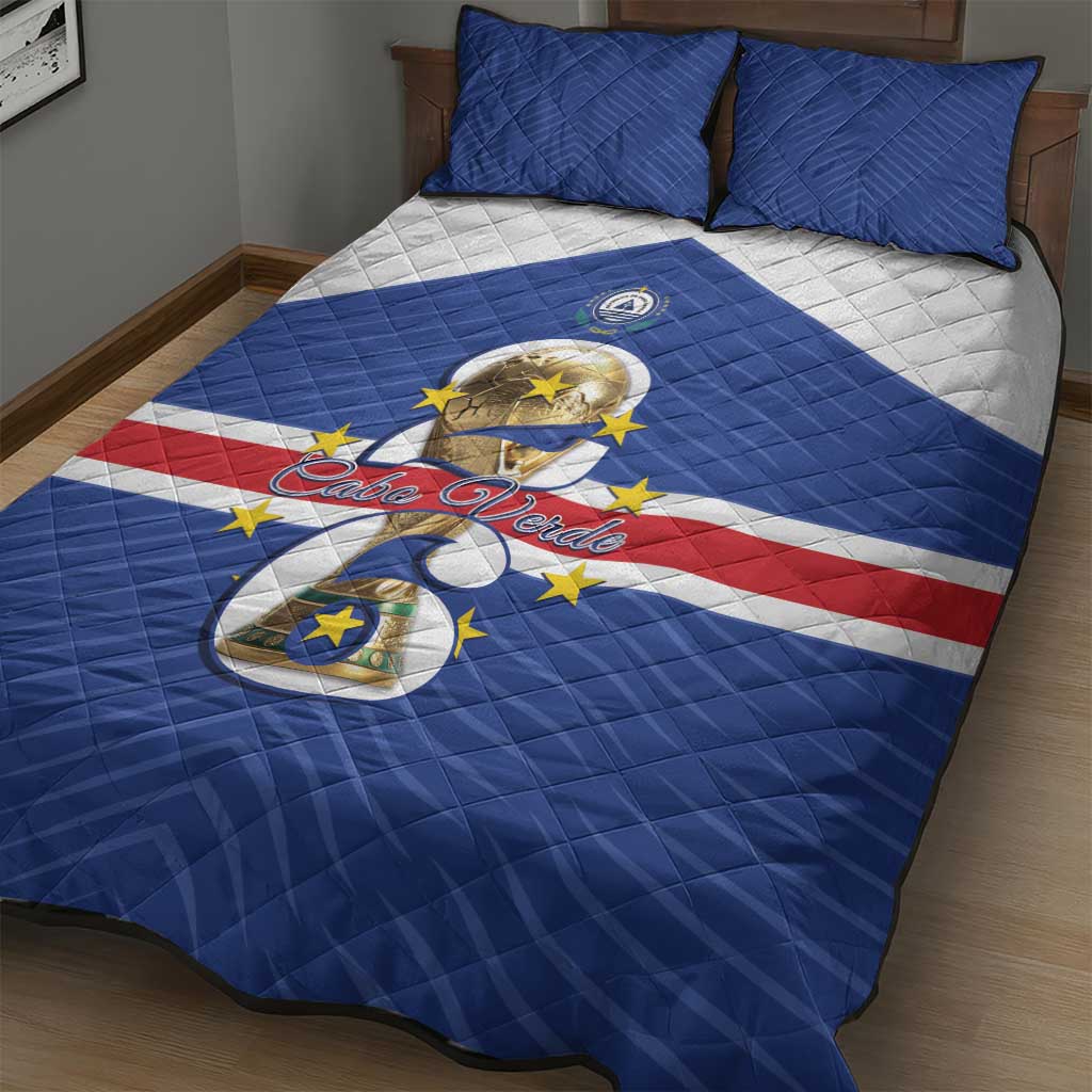 Cape Verde Football Quilt Bed Set 2026 Tubaroes Azuis First-ever World Cup - Wonder Print Shop