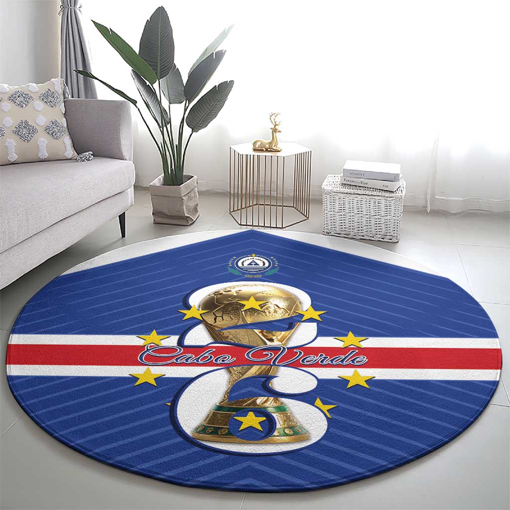 Cape Verde Football Round Carpet 2026 Tubaroes Azuis First-ever World Cup - Wonder Print Shop