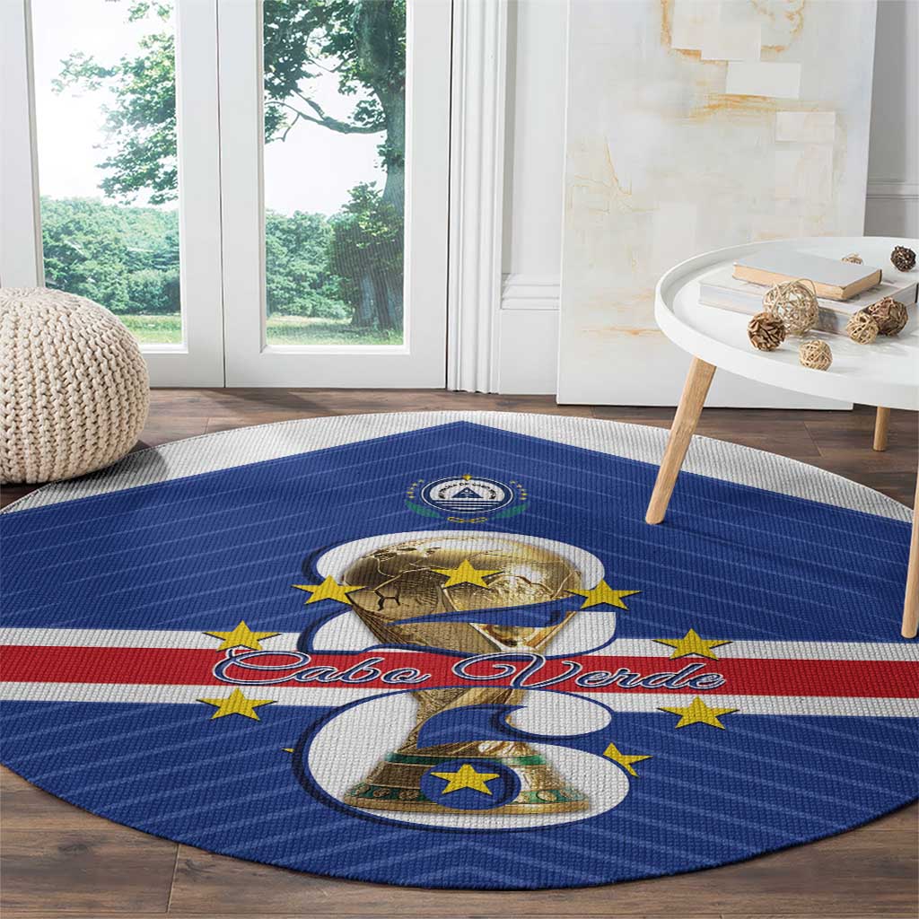 Cape Verde Football Round Carpet 2026 Tubaroes Azuis First-ever World Cup - Wonder Print Shop
