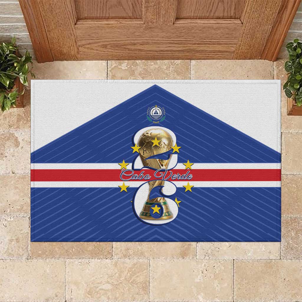 Cape Verde Football Rubber Doormat 2026 Tubaroes Azuis First-ever World Cup - Wonder Print Shop