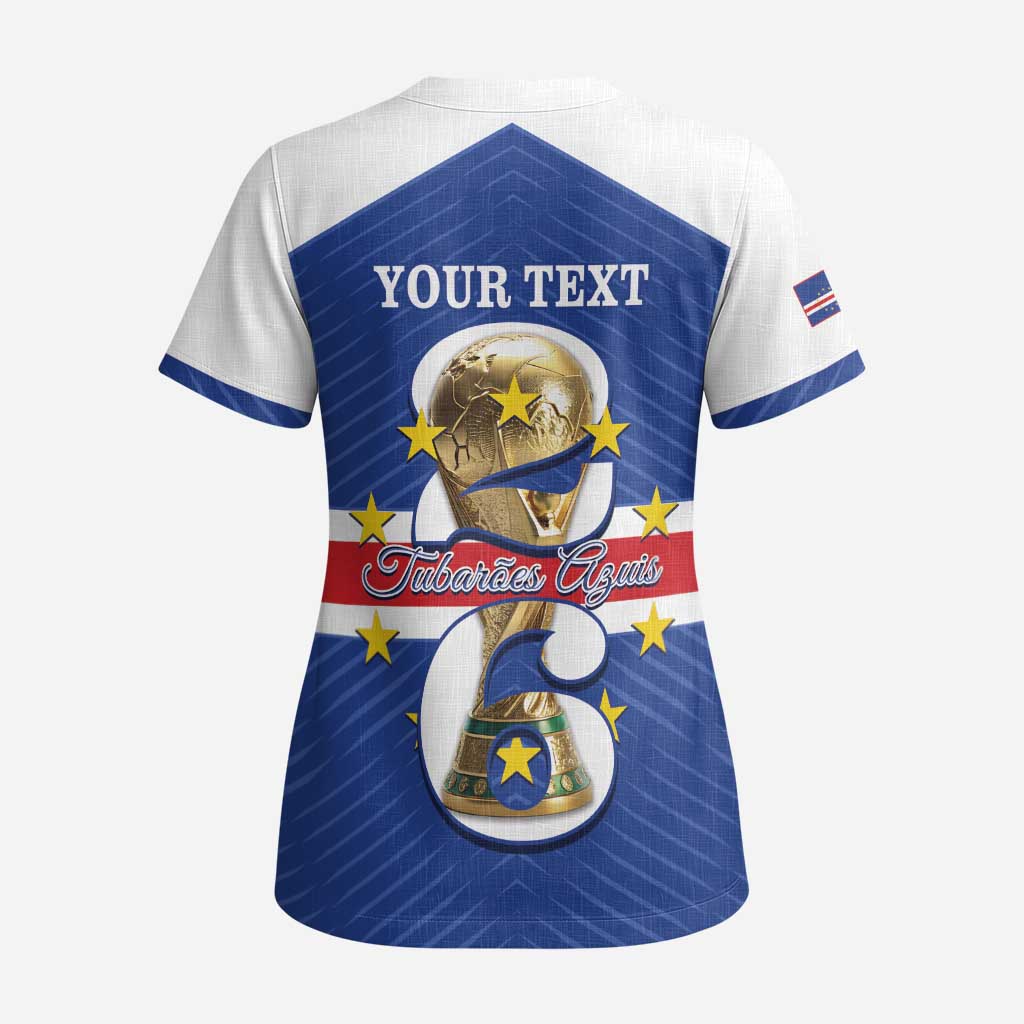 Personalized Cape Verde Football Scrub Top 2026 Tubaroes Azuis First-ever World Cup - Wonder Print Shop