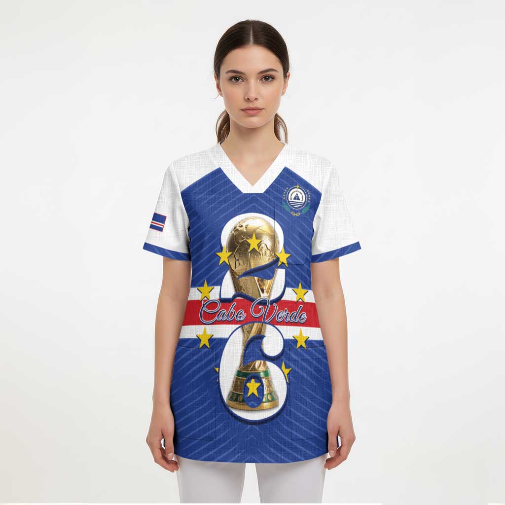 Personalized Cape Verde Football Scrub Top 2026 Tubaroes Azuis First-ever World Cup - Wonder Print Shop