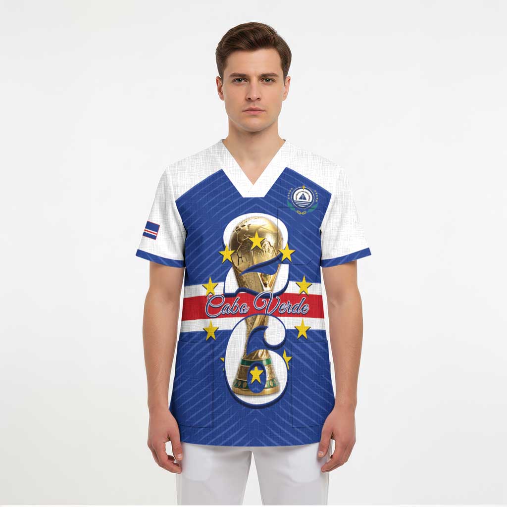 Personalized Cape Verde Football Scrub Top 2026 Tubaroes Azuis First-ever World Cup - Wonder Print Shop