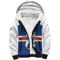 Personalized Cape Verde Football Sherpa Hoodie 2026 Tubaroes Azuis First-ever World Cup - Wonder Print Shop