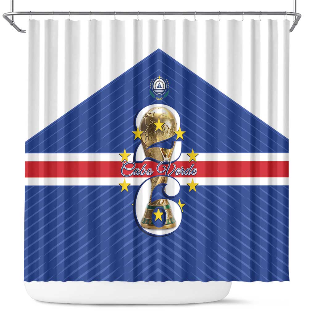 Cape Verde Football Shower Curtain 2026 Tubaroes Azuis First-ever World Cup - Wonder Print Shop