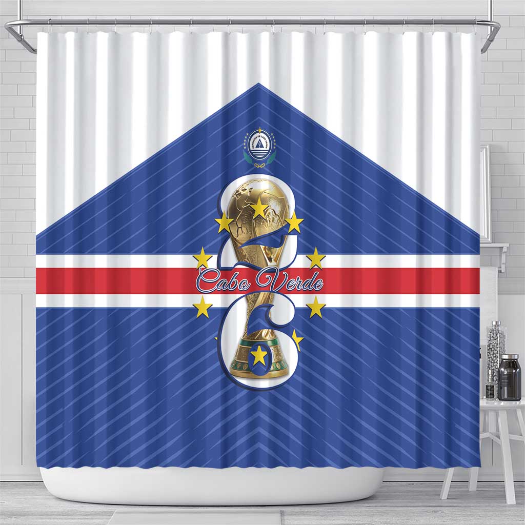 Cape Verde Football Shower Curtain 2026 Tubaroes Azuis First-ever World Cup - Wonder Print Shop