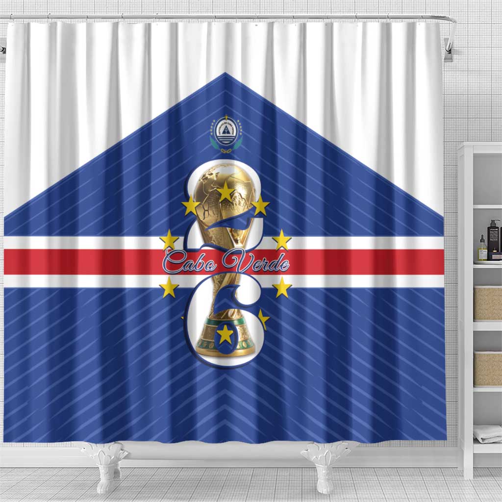 Cape Verde Football Shower Curtain 2026 Tubaroes Azuis First-ever World Cup - Wonder Print Shop