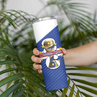Personalized Cape Verde Football Skinny Tumbler 2026 Tubaroes Azuis First-ever World Cup - Wonder Print Shop