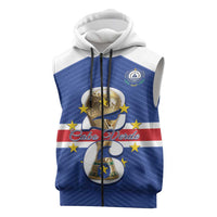 Personalized Cape Verde Football Sleeveless Zip Hoodie 2026 Tubaroes Azuis First-ever World Cup - Wonder Print Shop