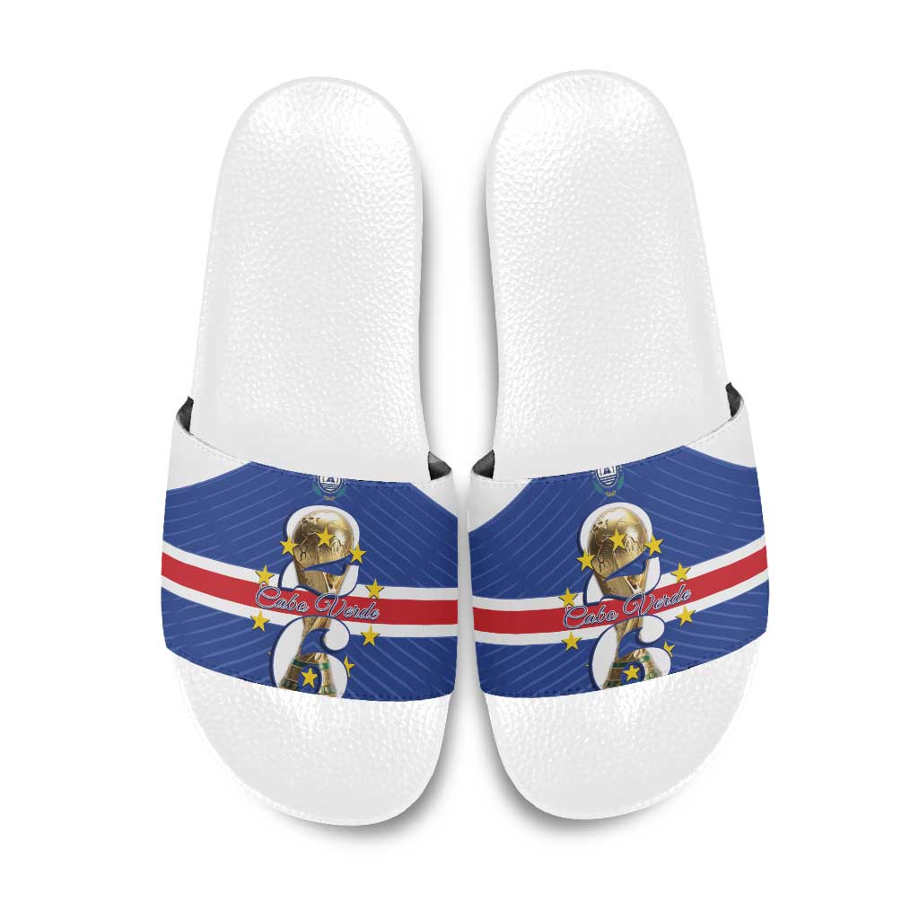 Cape Verde Football Slide Sandals 2026 Tubaroes Azuis First-ever World Cup - Wonder Print Shop