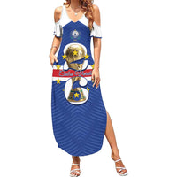 Personalized Cape Verde Football Summer Maxi Dress 2026 Tubaroes Azuis First-ever World Cup - Wonder Print Shop