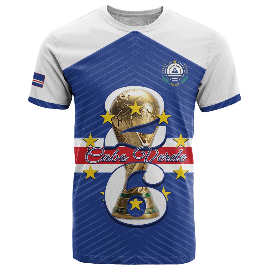 Personalized Cape Verde Football T Shirt 2026 Tubaroes Azuis First-ever World Cup - Wonder Print Shop