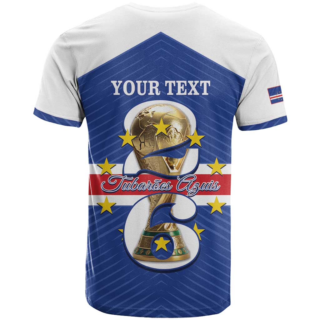 Personalized Cape Verde Football T Shirt 2026 Tubaroes Azuis First-ever World Cup - Wonder Print Shop