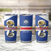 Personalized Cape Verde Football Tumbler Cup 2026 Tubaroes Azuis First-ever World Cup - Wonder Print Shop