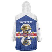 Personalized Cape Verde Football Wearable Blanket Hoodie 2026 Tubaroes Azuis First-ever World Cup - Wonder Print Shop