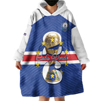 Personalized Cape Verde Football Wearable Blanket Hoodie 2026 Tubaroes Azuis First-ever World Cup - Wonder Print Shop