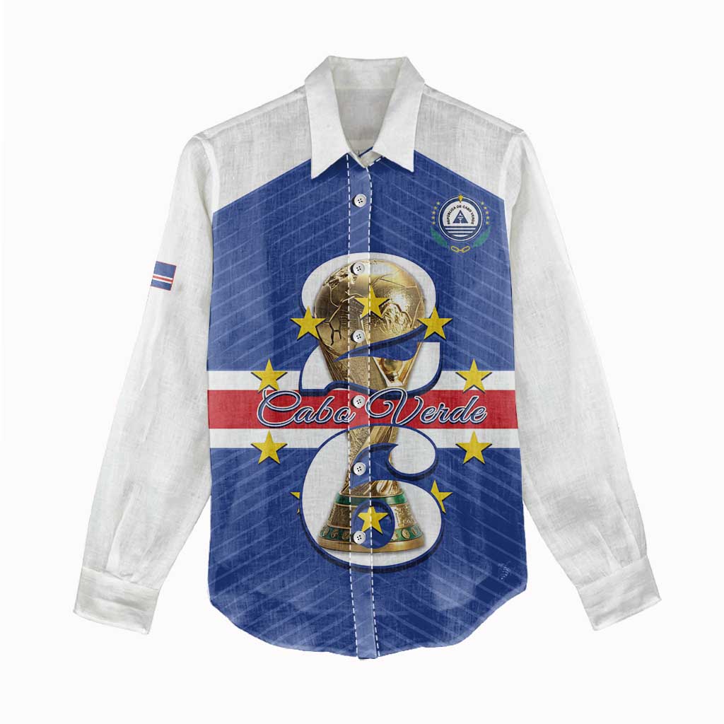 Personalized Cape Verde Football Women Casual Shirt 2026 Tubaroes Azuis First-ever World Cup - Wonder Print Shop