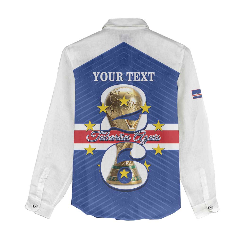 Personalized Cape Verde Football Women Casual Shirt 2026 Tubaroes Azuis First-ever World Cup - Wonder Print Shop