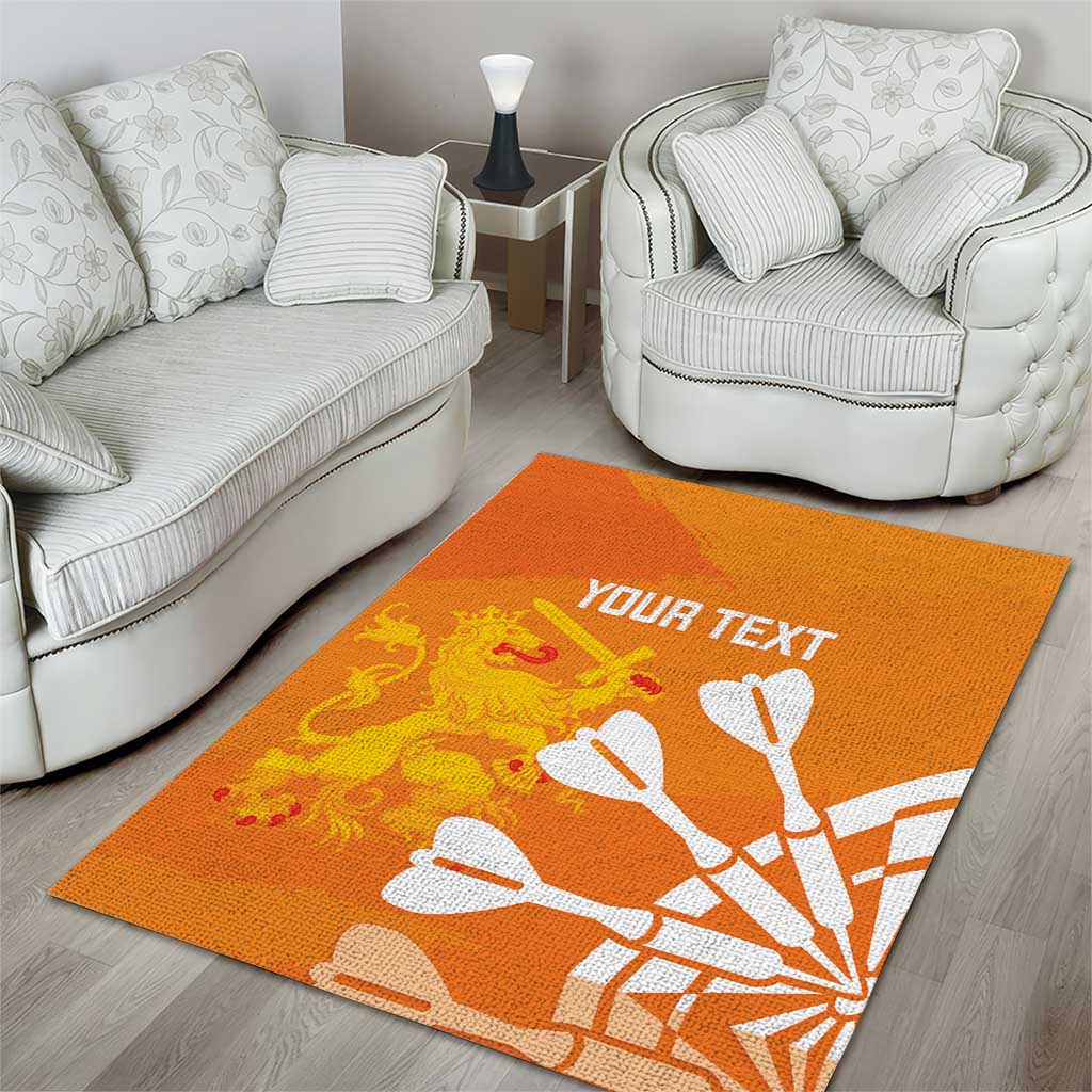 Personalised Netherlands Darts Area Rug Holland National Color - Grunge Style - Wonder Print Shop