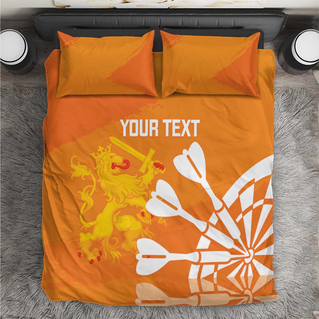 Personalised Netherlands Darts Bedding Set Holland National Color - Grunge Style - Wonder Print Shop