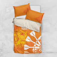 Personalised Netherlands Darts Bedding Set Holland National Color - Grunge Style - Wonder Print Shop