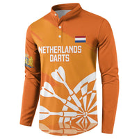 Personalised Netherlands Darts Button Sweatshirt Holland National Color - Grunge Style - Wonder Print Shop