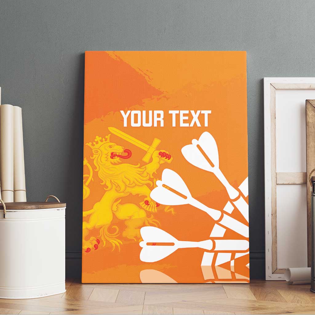 Personalised Netherlands Darts Canvas Wall Art Holland National Color - Grunge Style - Wonder Print Shop
