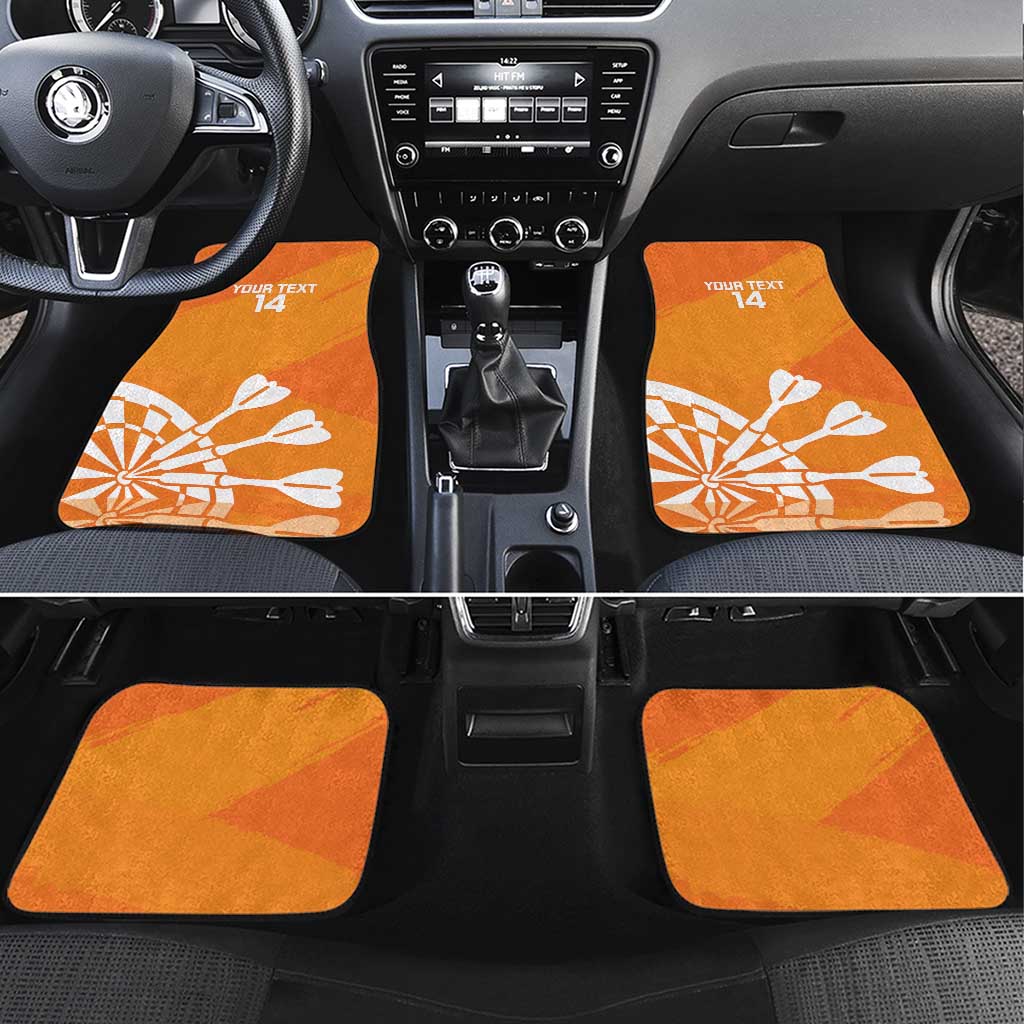 Personalised Netherlands Darts Car Mats Holland National Color - Grunge Style - Wonder Print Shop