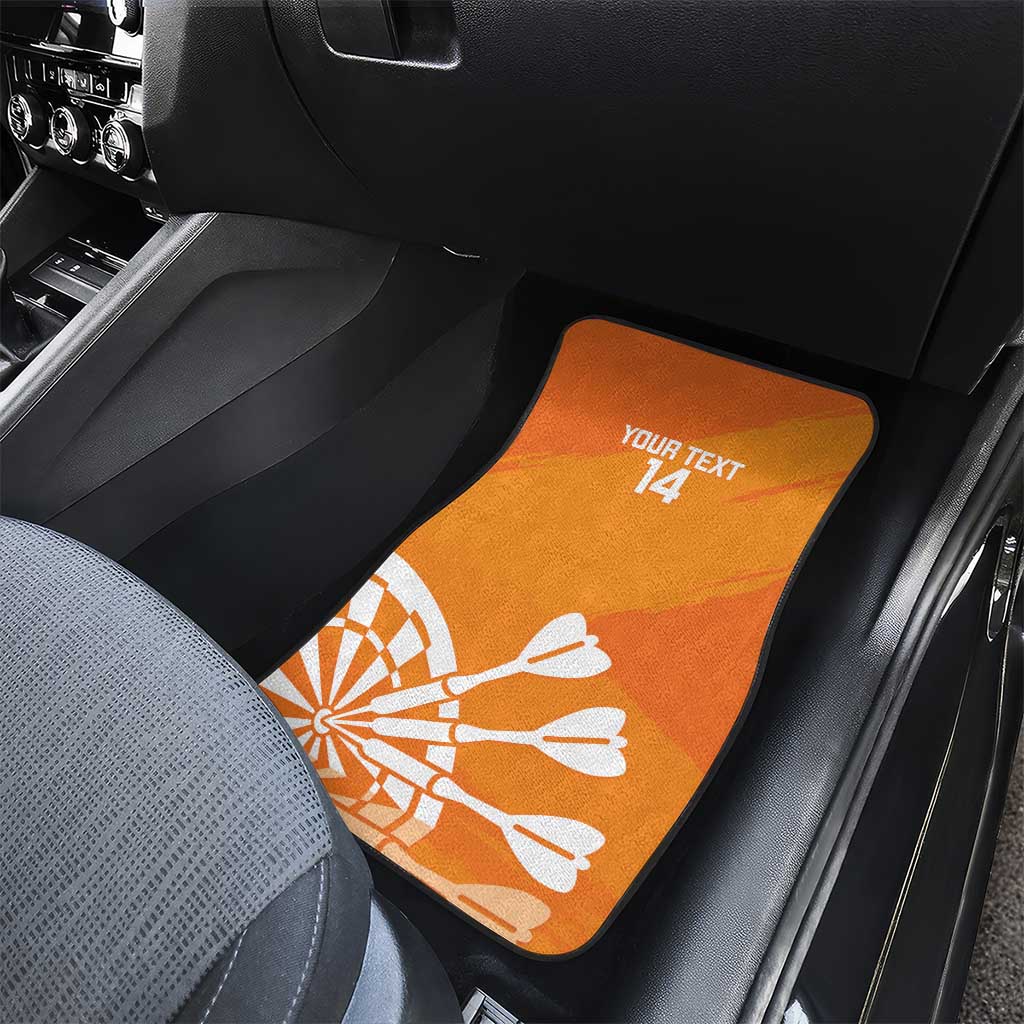 Personalised Netherlands Darts Car Mats Holland National Color - Grunge Style - Wonder Print Shop