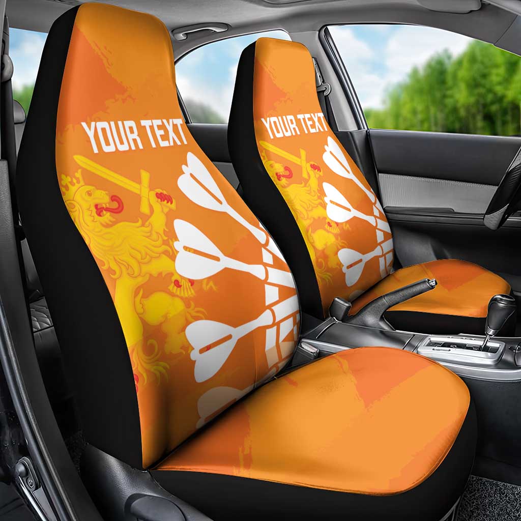 Personalised Netherlands Darts Car Seat Cover Holland National Color - Grunge Style - Wonder Print Shop